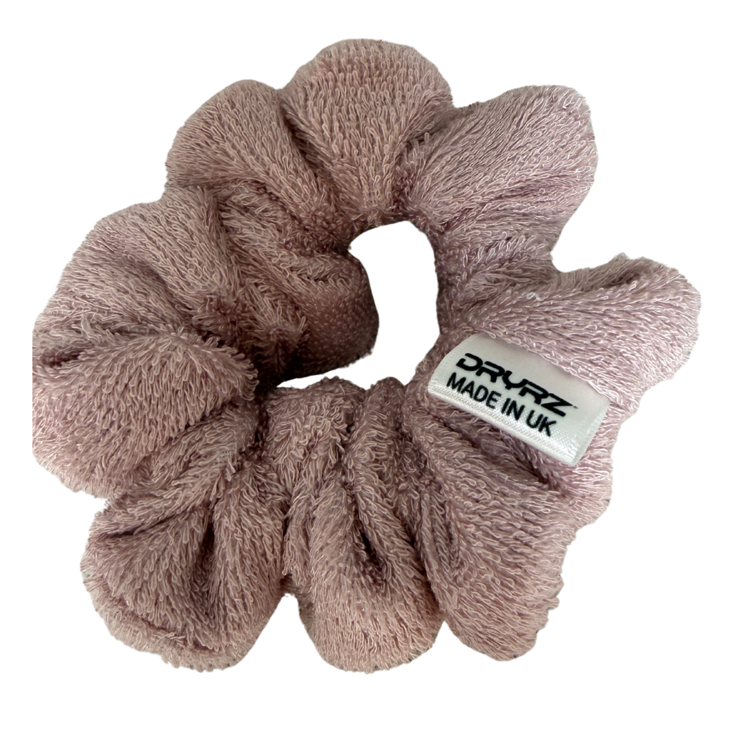 Bamboo Towelling Hair Scrunchie - Pink