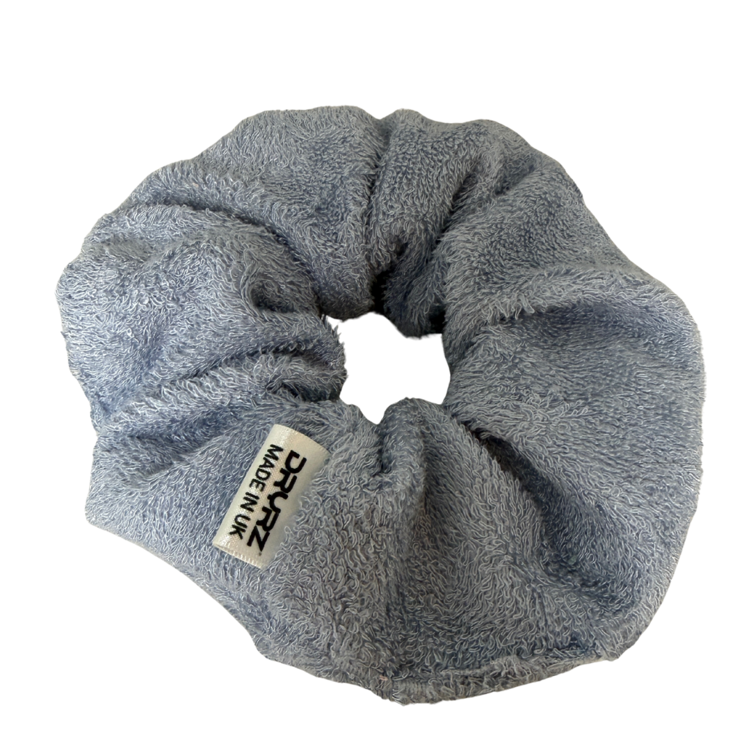 Bamboo Towelling Hair Scrunchie - Blue