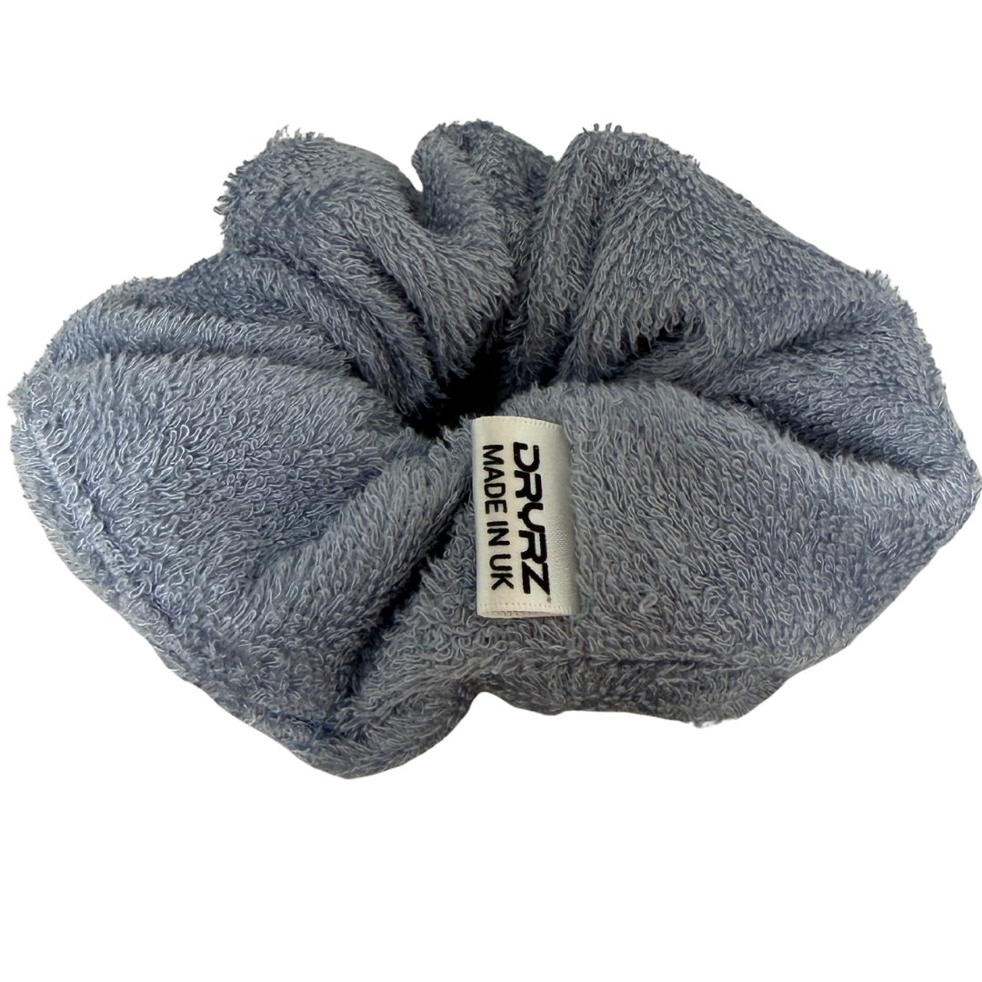 Bamboo Towelling Hair Scrunchie - Blue